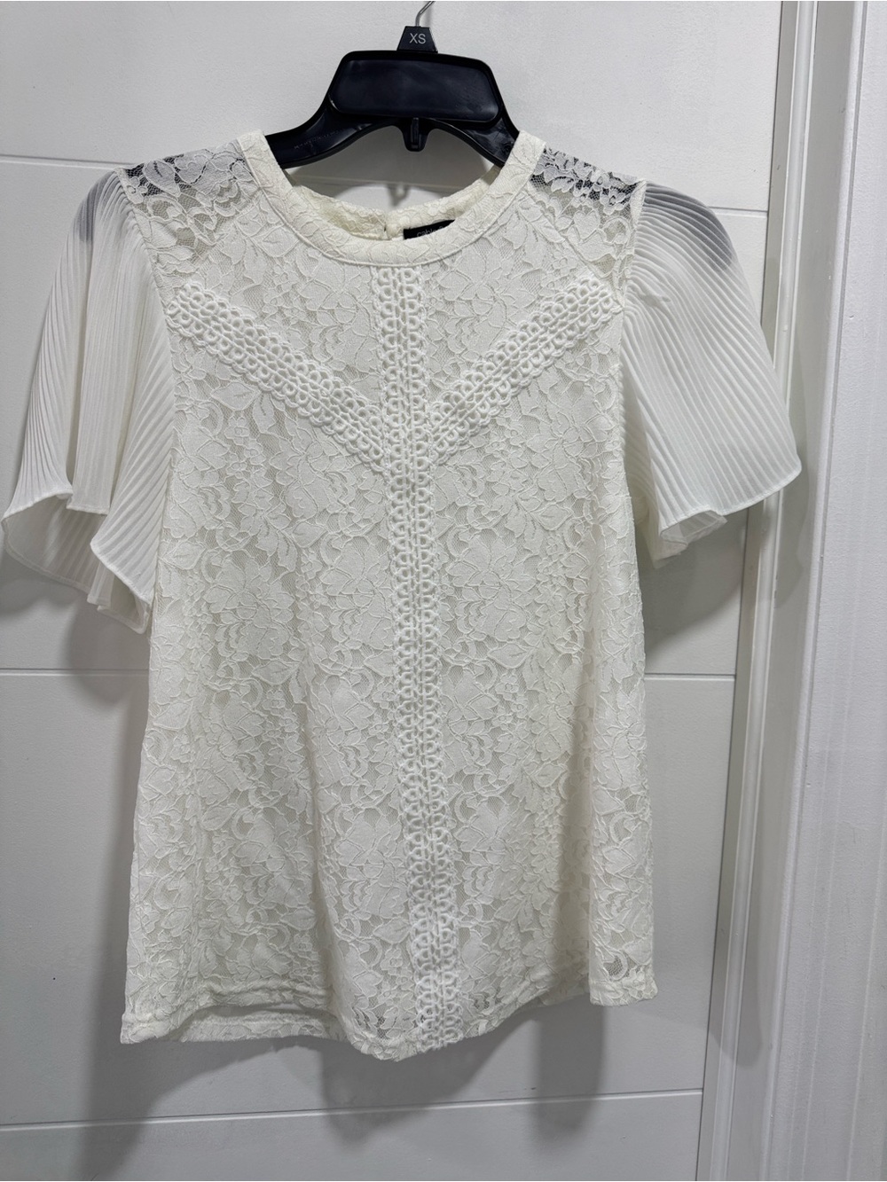 Romantic White Lace short Sleeve